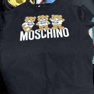 Moschino Black T-Shirt with Toy Bears